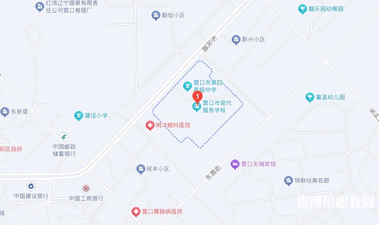 營(yíng)口市現(xiàn)代服務(wù)學(xué)校地址，乘車路線